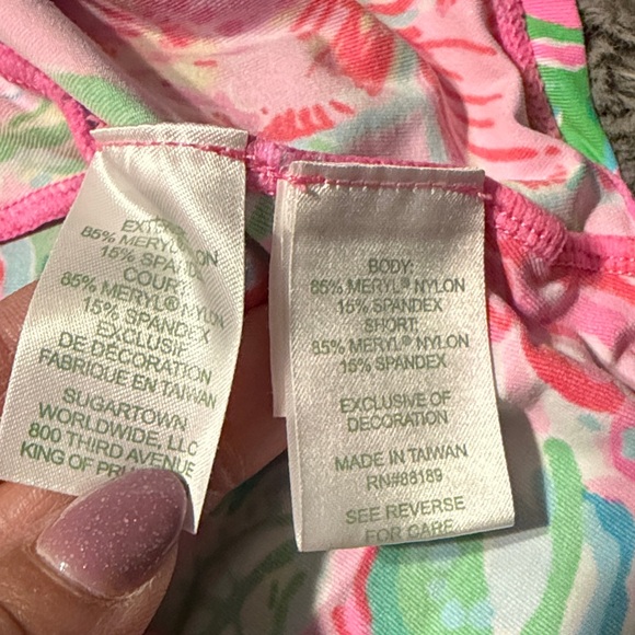 Lilly Pulitzer Pink & Green Floral Corrine Skort size medium journey to jungle - Picture 7 of 7